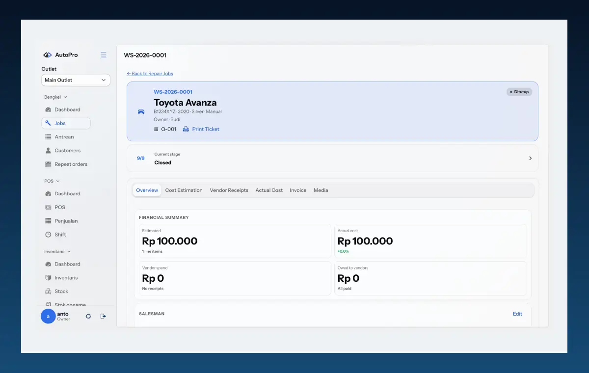 Preview Proses Servis AutoPro