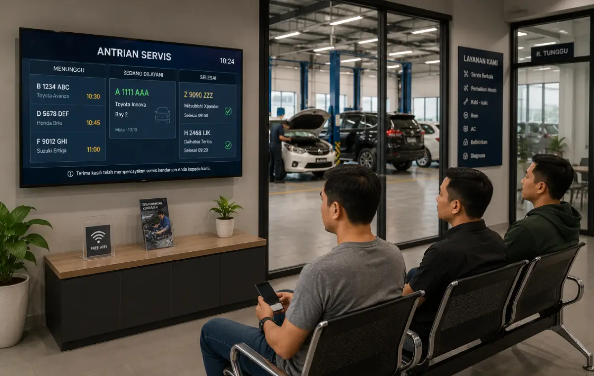 Tampilan AutoPro pada tahap Antrian realtime
