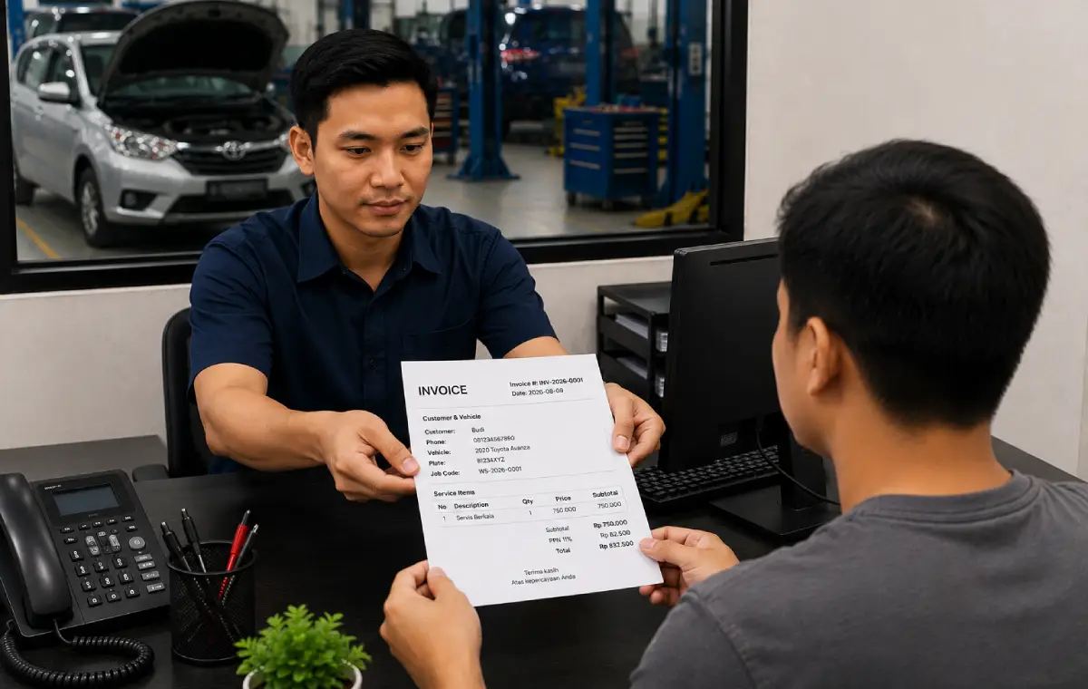 Preview tahap Invoice diterbitkan